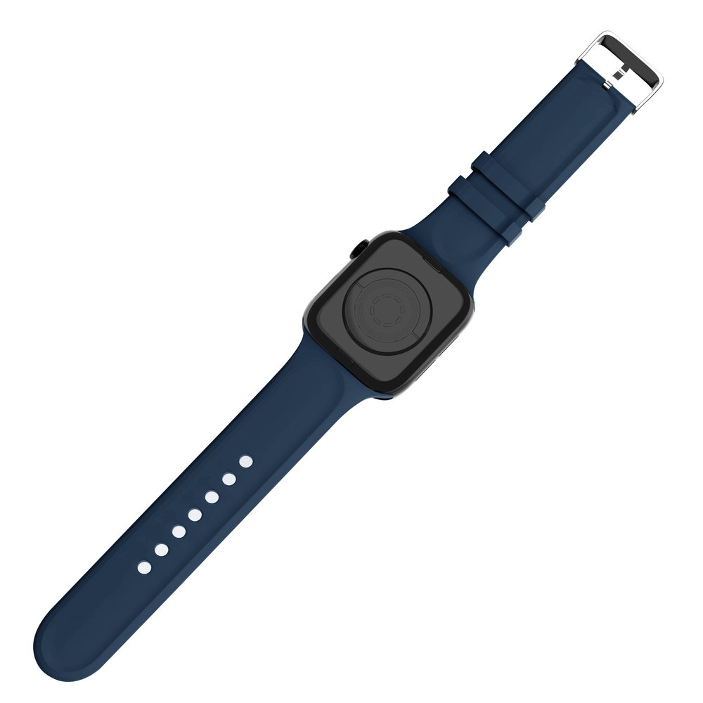 Strap-it Strap-it Bracelet silicone boucle Apple Watch Ultra (bleu foncé)
