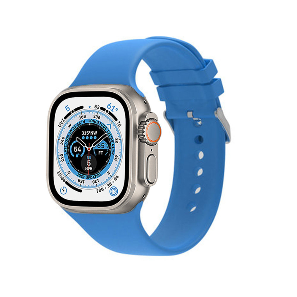 Bracelet silicone boucle Apple Watch Ultra (bleu clair) 