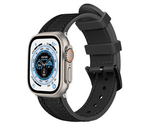 Strap-it Bracelet nylon hybride Apple Watch Ultra (noir) Strap-it Bracelet nylon hybride Apple Watch Ultra (noir)