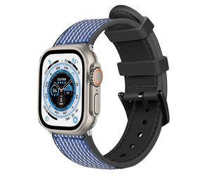 Strap-it Bracelet nylon hybride Apple Watch Ultra (bleu)