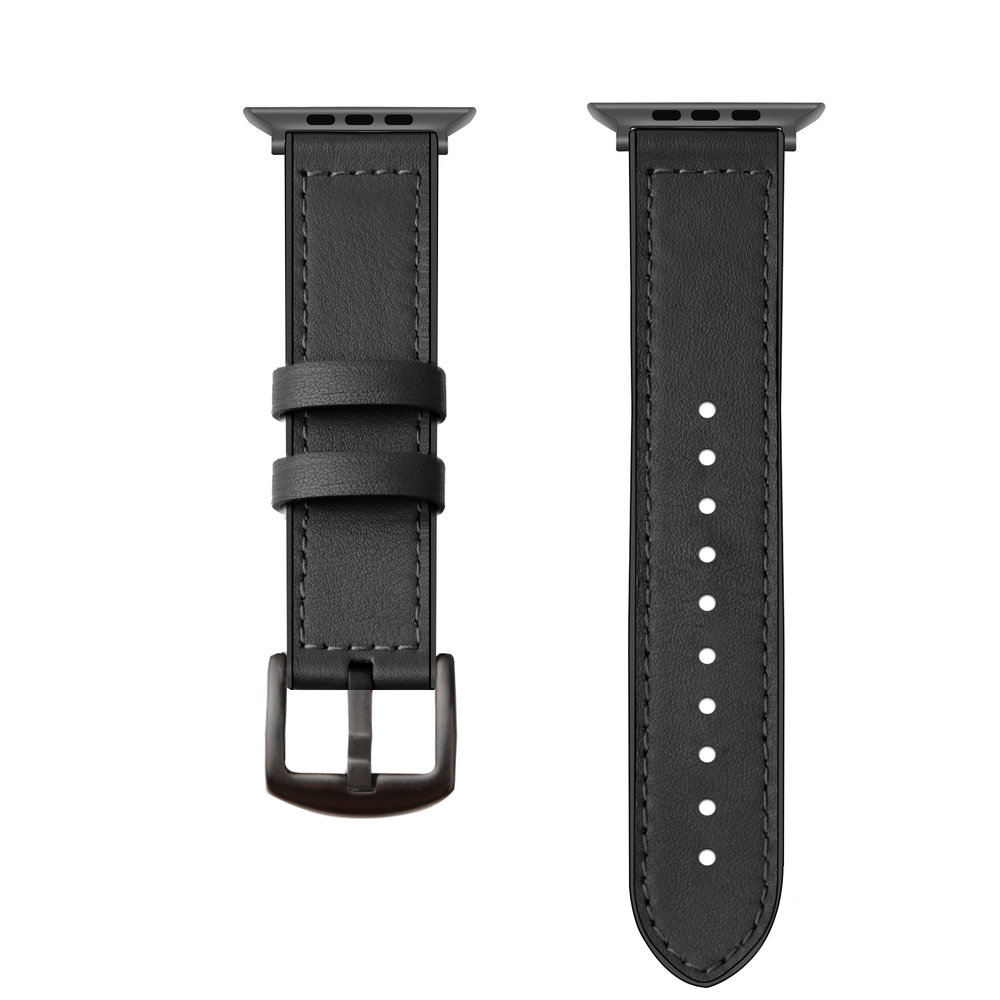 Strap-it Strap-it Bracelet boucle cuir hybride Apple Watch Ultra (noir) Strap-it Strap-it Bracelet boucle cuir hybride Apple Watch Ultra (noir)