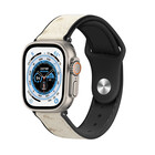Strap-it Strap-it Bracelet cuir hybride Apple Watch Ultra (blanc sable)