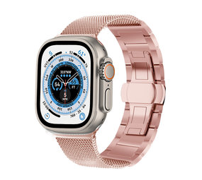Strap-it Bracelet acier milanais Apple Watch Ultra (or rose) Strap-it Bracelet acier milanais Apple Watch Ultra (or rose)
