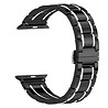 Strap-it Strap-it Bracelet céramique acier Apple Watch Ultra (noir/argent) Strap-it Strap-it Bracelet céramique acier Apple Watch Ultra (noir/argent)