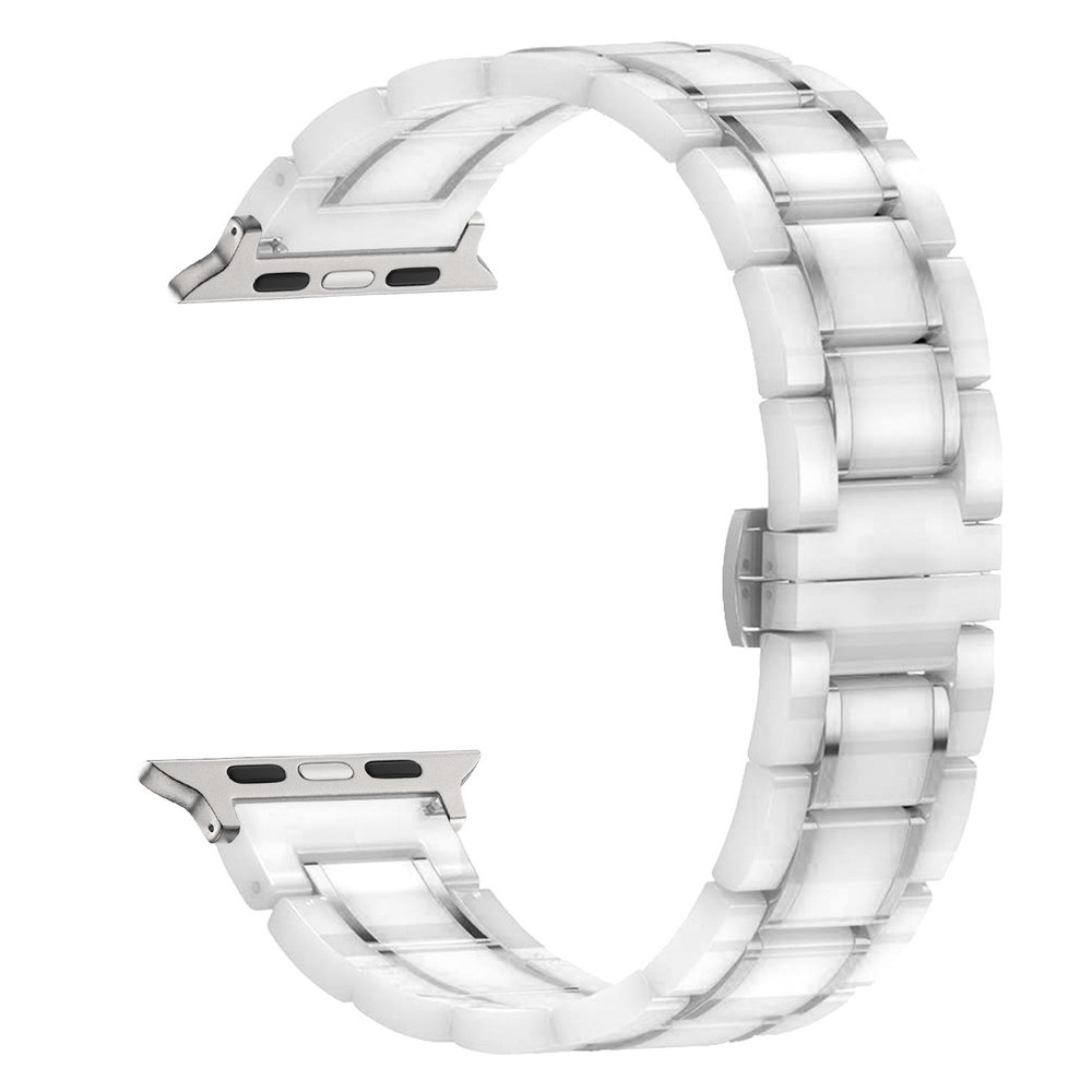Strap-it Strap-it Bracelet céramique acier Apple Watch Ultra (blanc/argent) Strap-it Strap-it Bracelet céramique acier Apple Watch Ultra (blanc/argent)