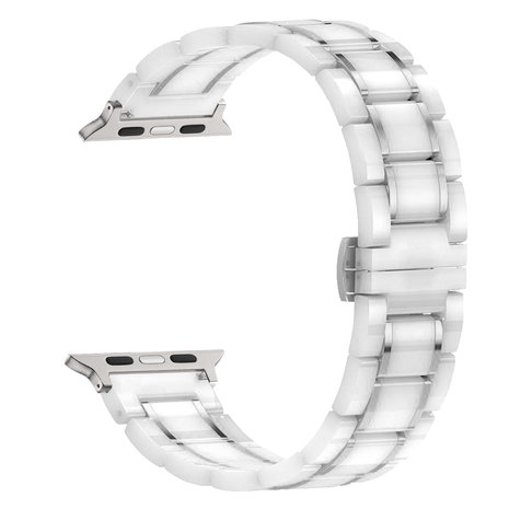 Strap-it Strap-it Bracelet céramique acier Apple Watch Ultra (blanc/argent) Strap-it Strap-it Bracelet céramique acier Apple Watch Ultra (blanc/argent)