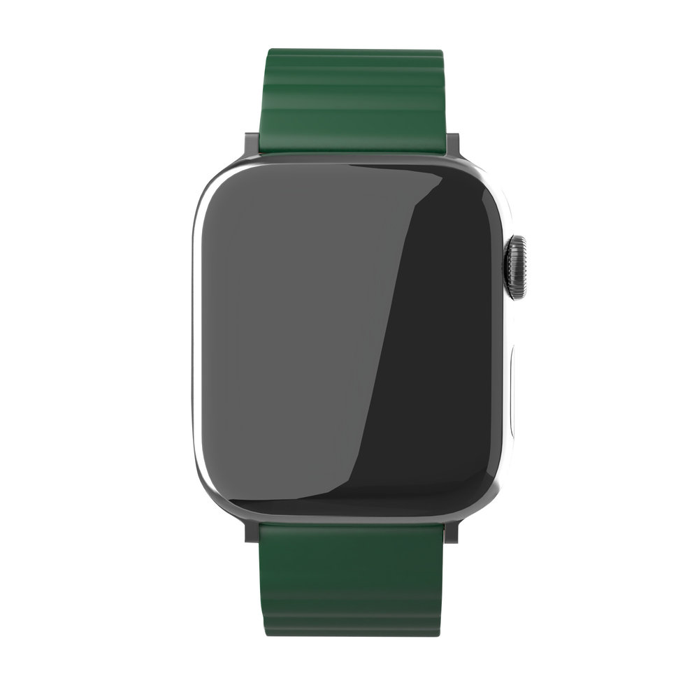 Strap-it Strap-it Bracelet silicone magnétique Apple Watch Ultra (vert)