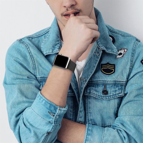 Strap-it Strap-it Bracelet acier extensible Apple Watch Ultra (noir)