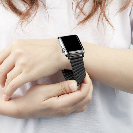 Strap-it Strap-it Bracelet acier extensible Apple Watch Ultra (noir)