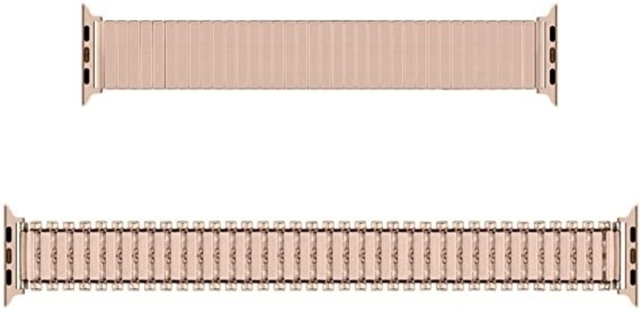 Strap-it Strap-it Bracelet acier extensible Apple Watch Ultra (or rose)