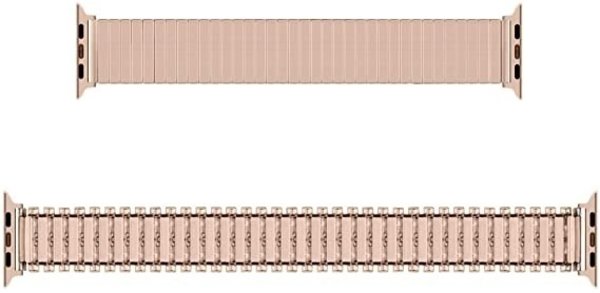 Strap-it Strap-it Bracelet acier extensible Apple Watch Ultra (or rose)