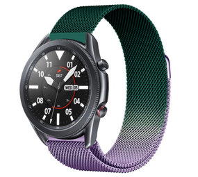 Strap-it Bracelet Milanais Samsung Galaxy Watch 3 45mm (violet/vert)