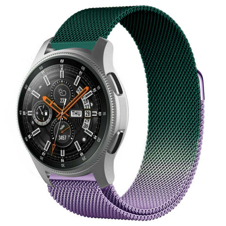 Strap-it Strap-it Bracelet Milanais Samsung Galaxy Watch 46mm (violet/vert) Strap-it Strap-it Bracelet Milanais Samsung Galaxy Watch 46mm (violet/vert)