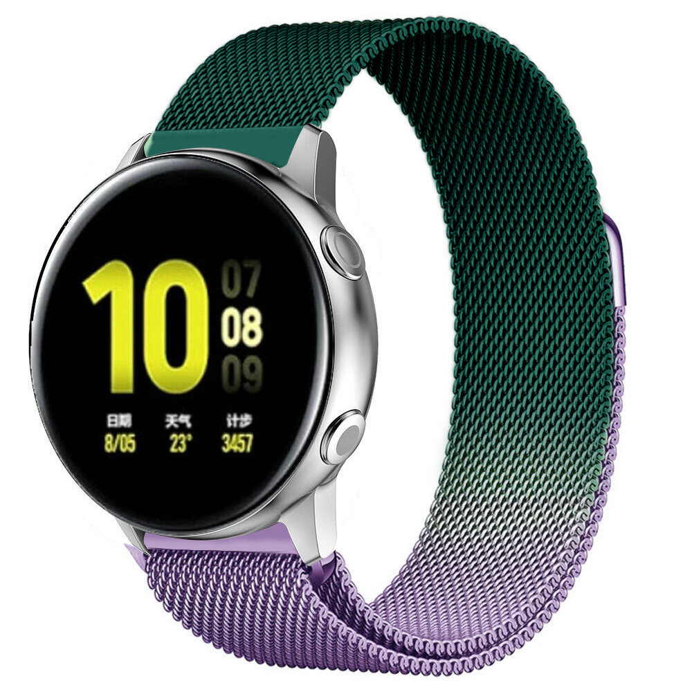 Strap-it Strap-it Bracelet Milanais Samsung Galaxy Watch Active (violet/ vert)