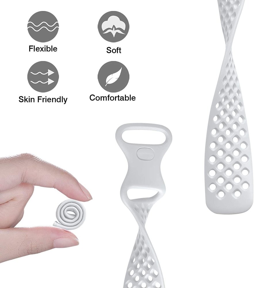 Strap-it Strap-it Bracelet silicone avec trous Fitbit Sense 2 (blanc)