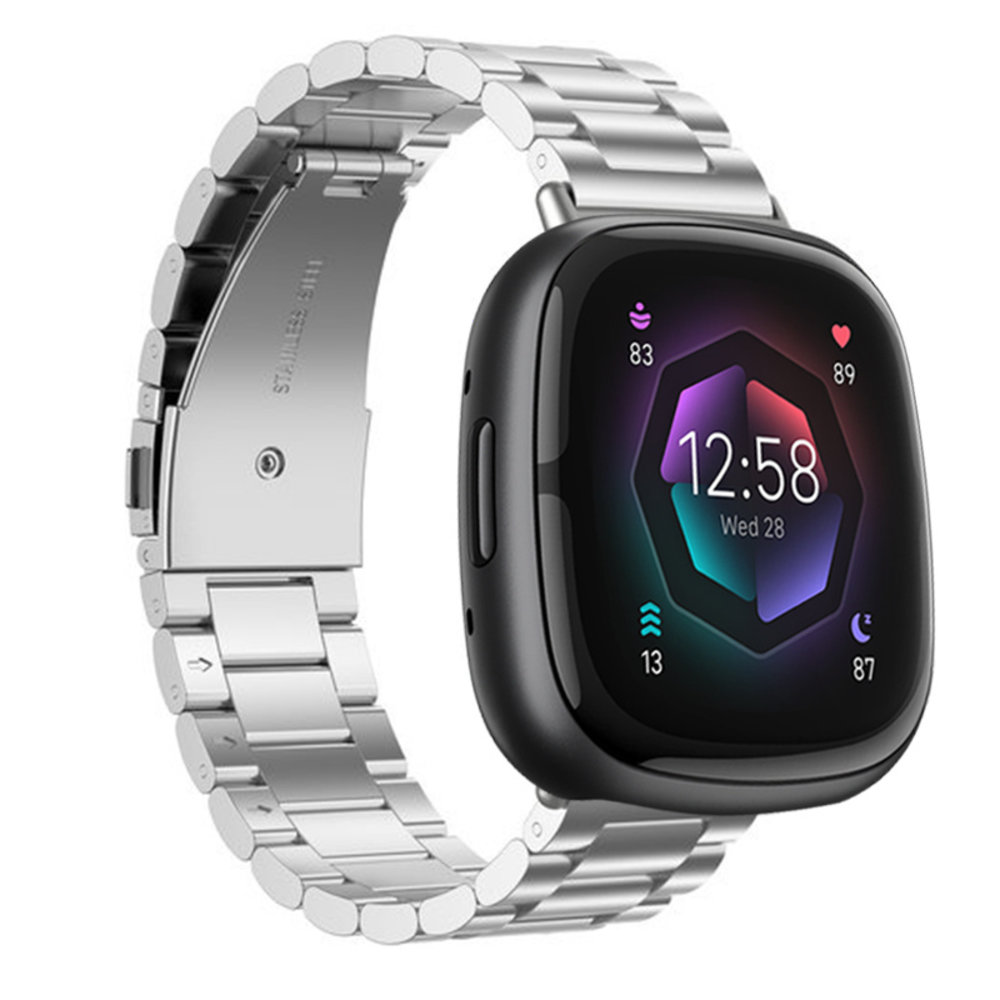 Strap-it Strap-it Bracelet acier Fitbit Sense 2 (argent)