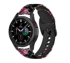 Strap-it Bracelet silicone Samsung Galaxy Watch 4 Classic 46mm fleur rose