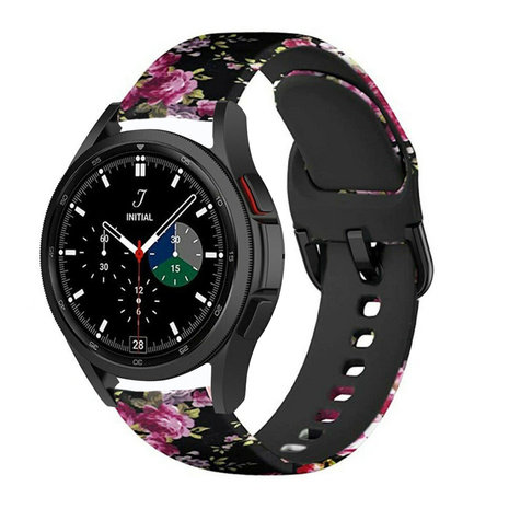 Strap-it Strap-it Bracelet silicone Samsung Galaxy Watch 4 Classic 46mm fleur rose