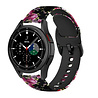 Strap-it Strap-it Bracelet silicone Samsung Galaxy Watch 4 Classic 42mm fleur rose Strap-it Strap-it Bracelet silicone Samsung Galaxy Watch 4 Classic 42mm fleur rose