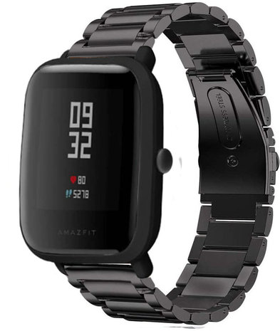 Strap-it Strap-It Bracelet titane Amazfit Bip (noir)
