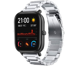 Strap-it Bracelet titane Amazfit GTS (argent)