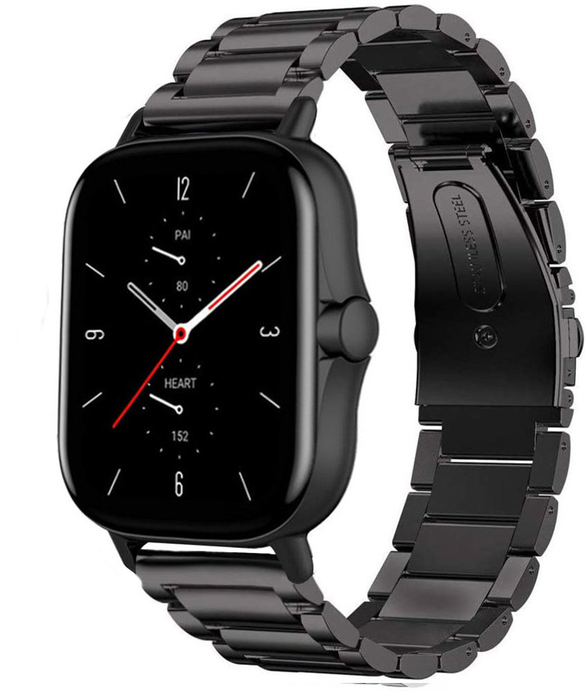 Strap-it Strap-It Bracelet titane Amazfit GTS 2 (noir)