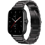 Strap-it Bracelet titane Amazfit GTS 2 (noir)
