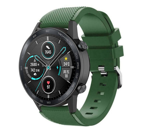 Strap-it Strap-It Bracelet silicone Honor Magic Watch 2 (vert armée)
