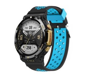 Strap-it Bracelet sport Amazfit T-Rex 2 (noir/bleu)