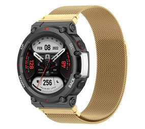 Strap-it Bracelet Milanais Amazfit T-Rex 2 (or)