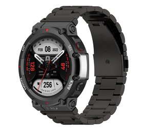 Strap-it Bracelet acier Amazfit T-Rex 2 (noir)