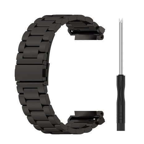 Strap-it Strap-It Bracelet acier Amazfit T-Rex 2 (noir)