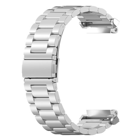 Strap-it Strap-It Bracelet acier Amazfit T-Rex 2 (argent) Strap-it Strap-It Bracelet acier Amazfit T-Rex 2 (argent)