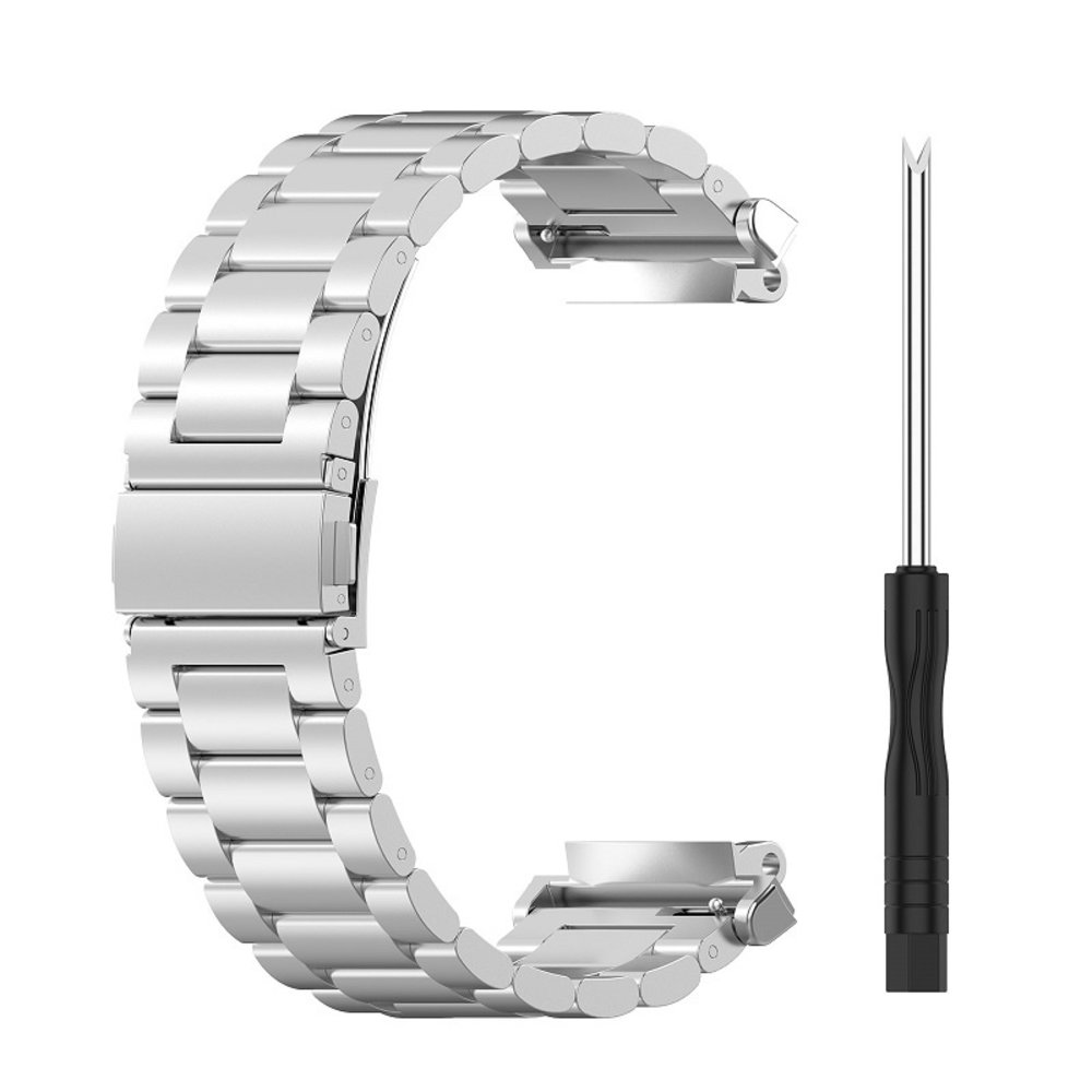 Strap-it Strap-It Bracelet acier Amazfit T-Rex 2 (argent) Strap-it Strap-It Bracelet acier Amazfit T-Rex 2 (argent)