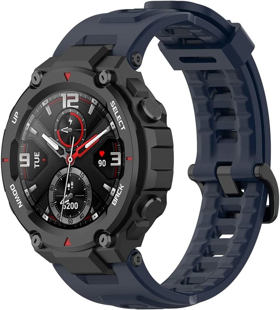 Strap-it Strap-It Bracelet silicone Amazfit T-Rex (Pro) (bleu foncé)