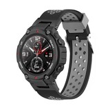 Strap-it Bracelet sport Amazfit T-Rex (Pro) (noir/gris) Strap-it Bracelet sport Amazfit T-Rex (Pro) (noir/gris)