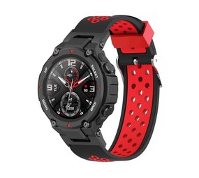 Strap-it Bracelet sport Amazfit T-Rex (Pro) (noir/rouge)