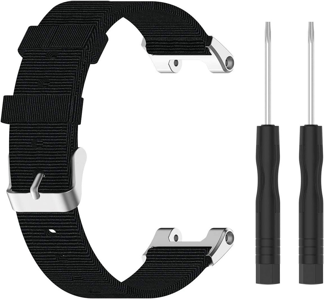 Strap-it Strap-It Bracelet nylon canvas Amazfit T- Rex (Pro) (noir)