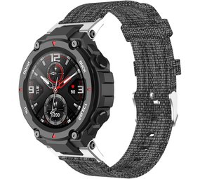 Strap-it Bracelet nylon canvas Amazfit T-Rex (Pro) (gris)