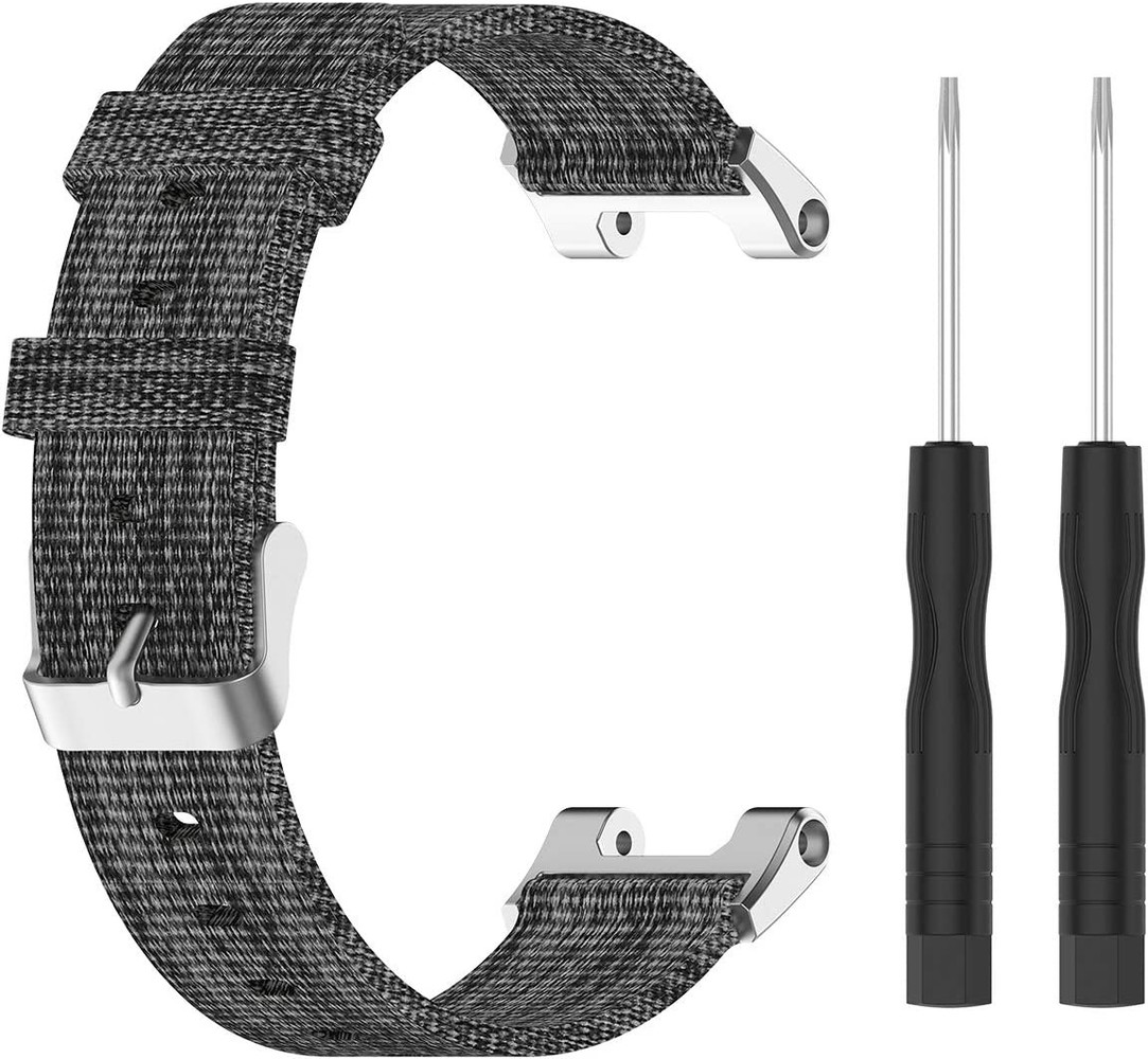 Strap-it Strap-It Bracelet nylon canvas Amazfit T-Rex (Pro) (gris)