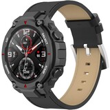 Strap-it Bracelet cuir Amazfit T-Rex (Pro) (noir) Strap-it Bracelet cuir Amazfit T-Rex (Pro) (noir)