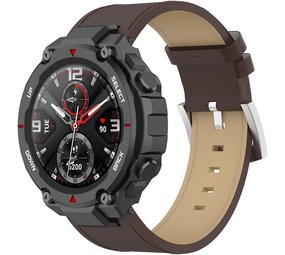 Strap-it Bracelet cuir Amazfit T-Rex (Pro) (marron)