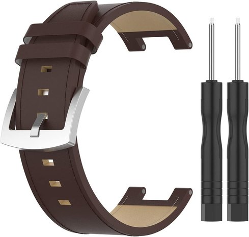 Strap-it Strap-It Bracelet cuir Amazfit T-Rex (Pro) (marron) Strap-it Strap-It Bracelet cuir Amazfit T-Rex (Pro) (marron)