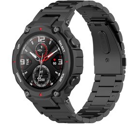 Strap-it Bracelet acier Amazfit T-Rex (Pro) (noir)