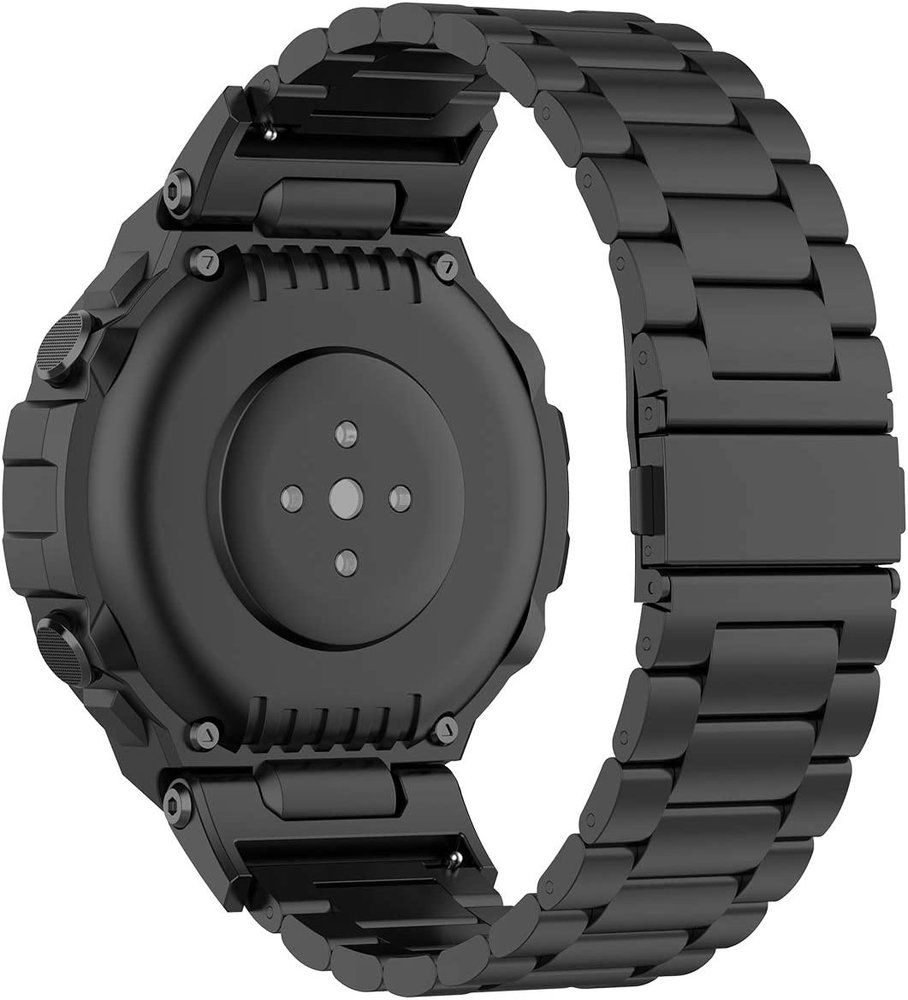 Strap-it Strap-It Bracelet acier Amazfit T-Rex (Pro) (noir)