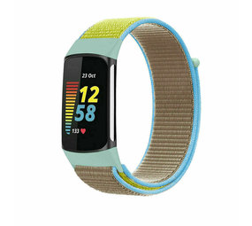 Strap-it Bracelet nylon Fitbit Charge 5 (chameau)