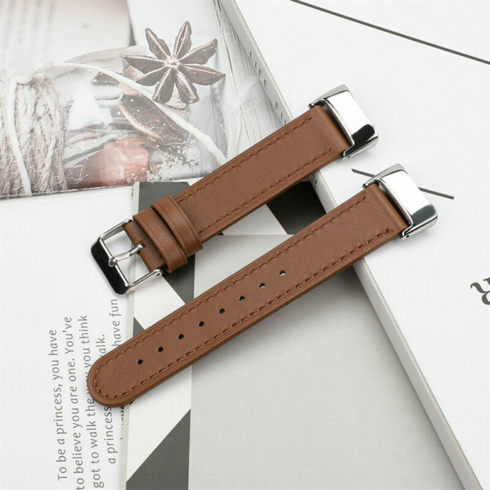 Strap-it Strap-It Bracelet cuir Fitbit Charge 5 (marron)