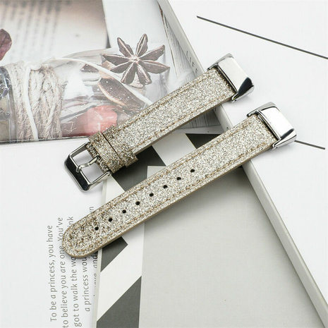 Strap-it Strap-It Bracelet cuir Fitbit Charge 5 (or)