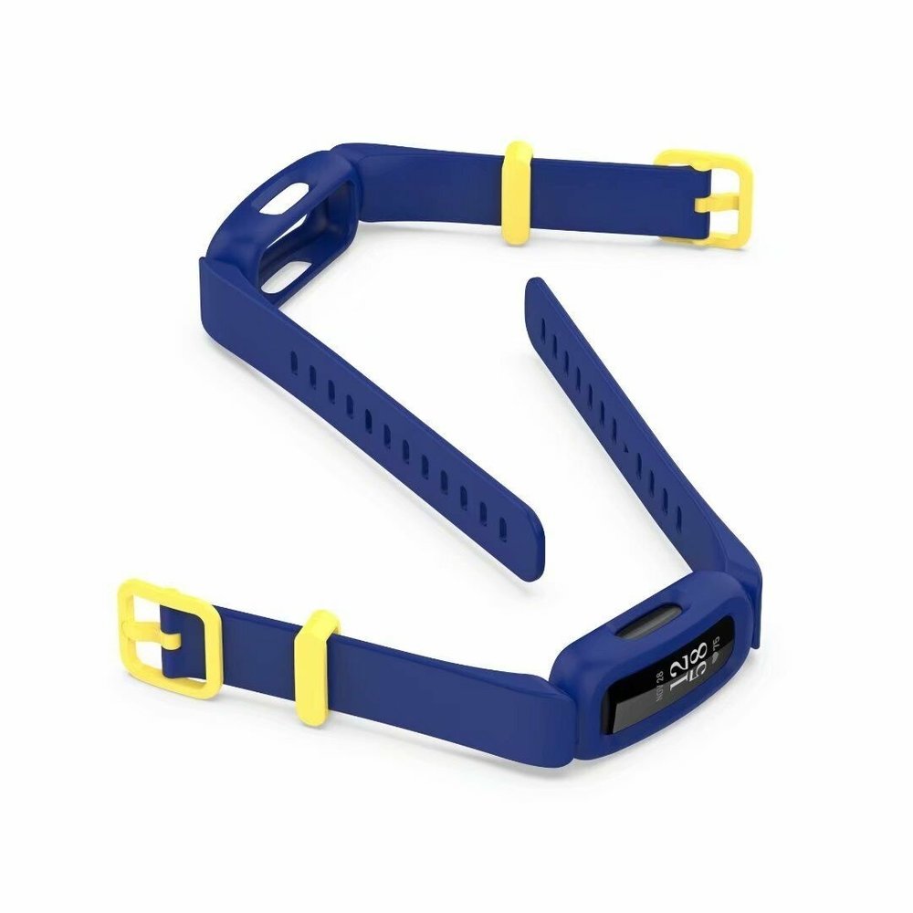 Strap-it Strap-It Bracelet silicone Fitbit Ace 3 (bleu/jaune)