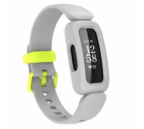 Strap-it Bracelet silicone Fitbit Ace 3 (gris/jaune)